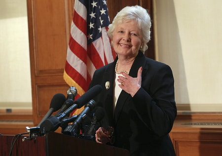 Former Chief Justice Margaret H. Marshall speaking of landmark Massachusetts Supreme Court decision on same sex marriage